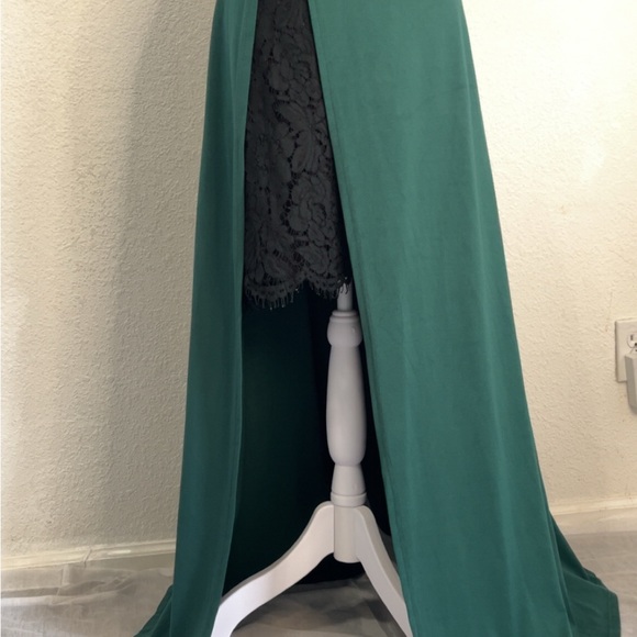 Chic Forest Green High Low Dress - Picture 5 of 11